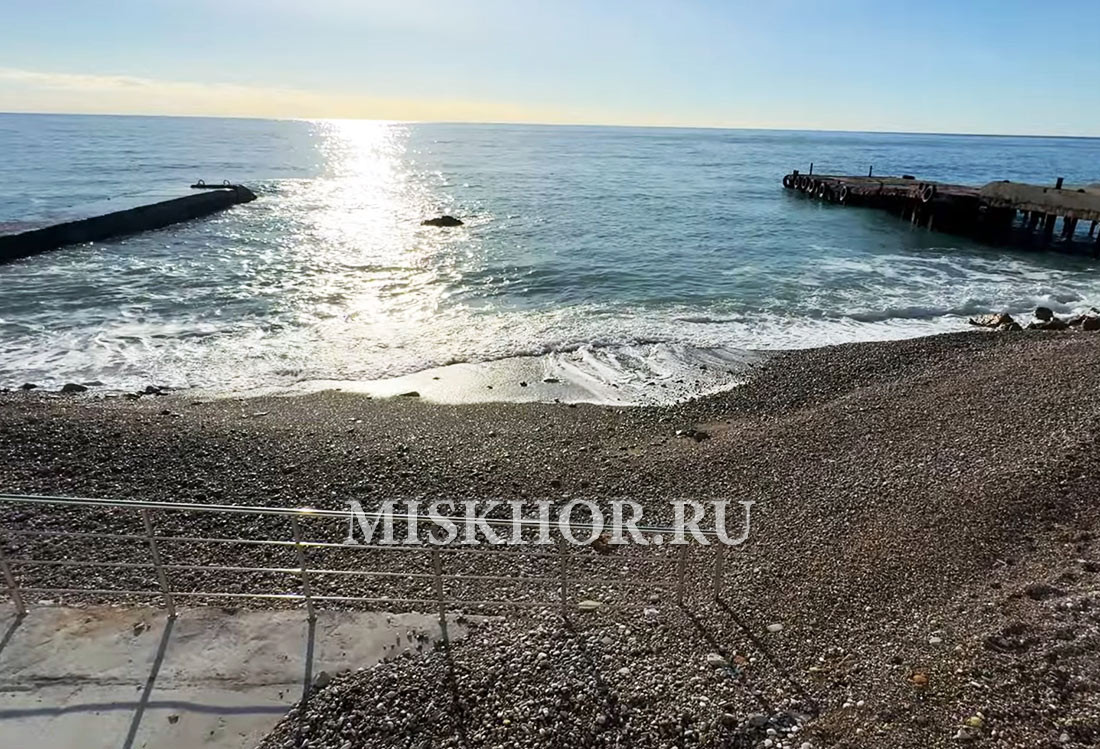 Реконструкция мисхорского парка, центральная набережная и пляжи мисхора, февраль 2026